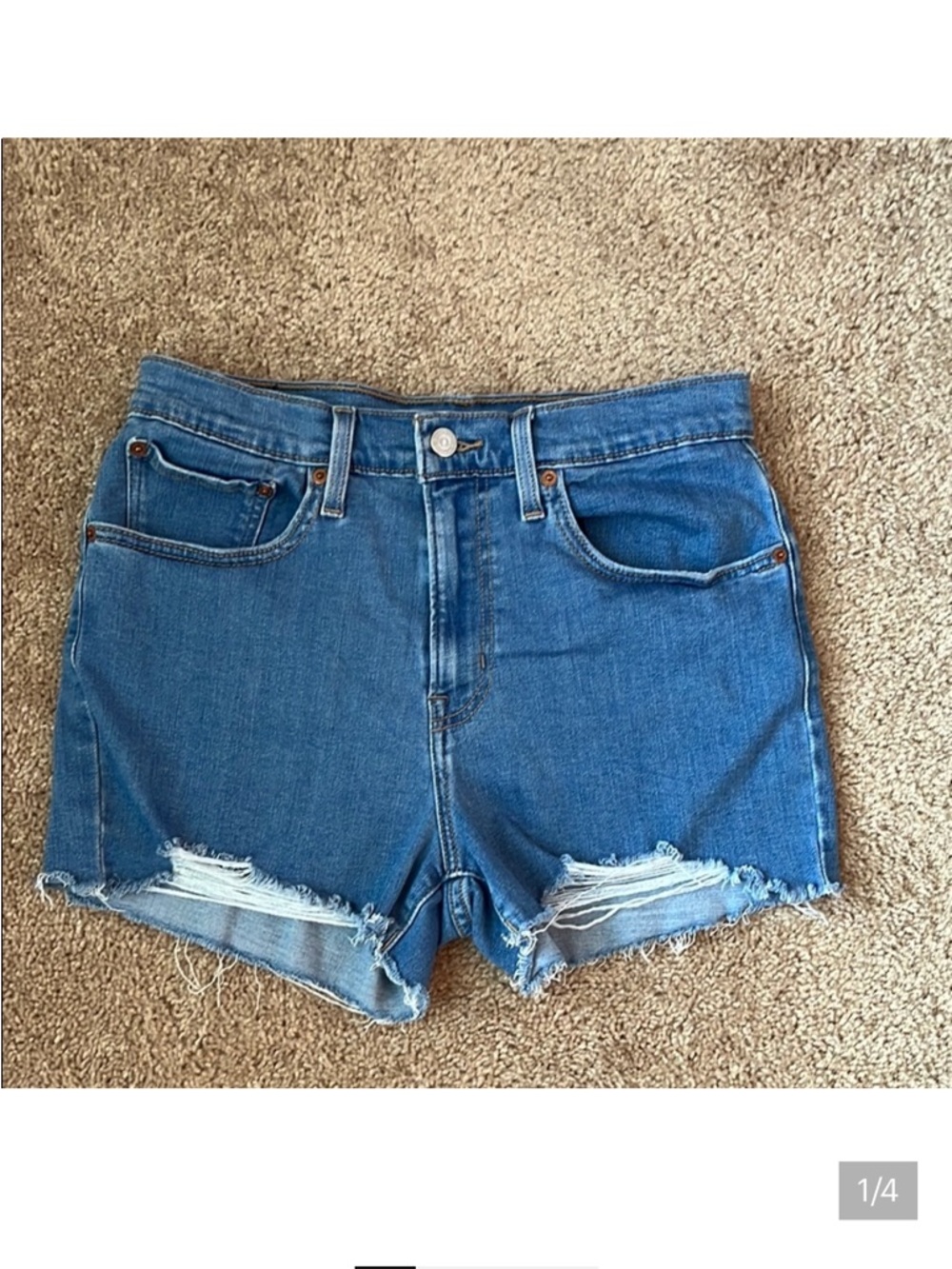 Levi’s Distressed High Rise Shorts